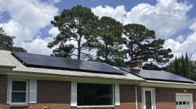 Solar panels installed by Convert Solar in Virginia Beach, as seen July 2025.