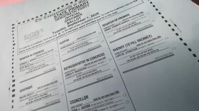 A specimen Democratic primary ballot for September 1, 2026 in the town of Shelburne, Mass.