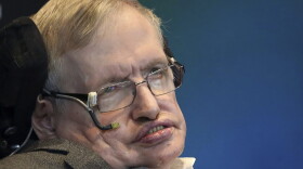 This May 31, 2015 photo shows Professor Stephen Hawking in London. Hawking, whose brilliant mind ranged across time and space though his body was paralyzed by disease, died early Wednesday, March 18, 2018, a University of Cambridge spokesman said. He was 76. (Philip Toscano/PA via AP)