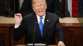 President Donald Trump delivers his State of the Union address to a joint session of Congress on Capitol Hill in Washington, Tuesday, Jan. 30, 2018. (AP Photo/Pablo Martinez Monsivais)