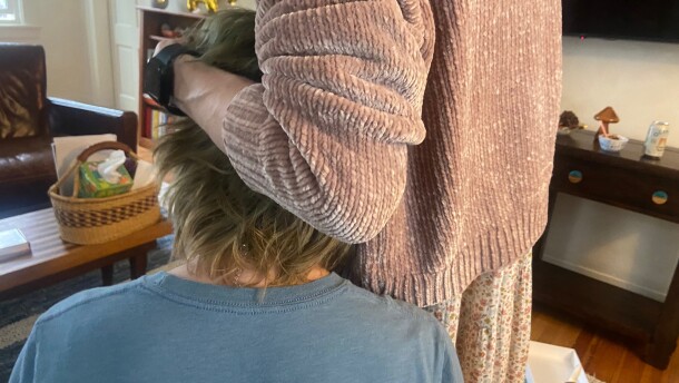 A transgender boy and his mother at their Berkshires home. They had to find alternative gender-affirming care when Baystate Health stopped providing youth treatment in February 2026.