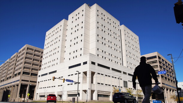 The Cuyahoga County jail in Downtown Cleveland.