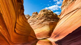 An image of "The Wave" in northern Arizona. 