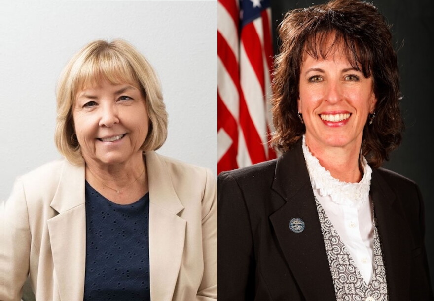 Montrose City Clerk Lisa DelPiccolo (left) , and Montrose County Clerk Tressa Guynes (right)