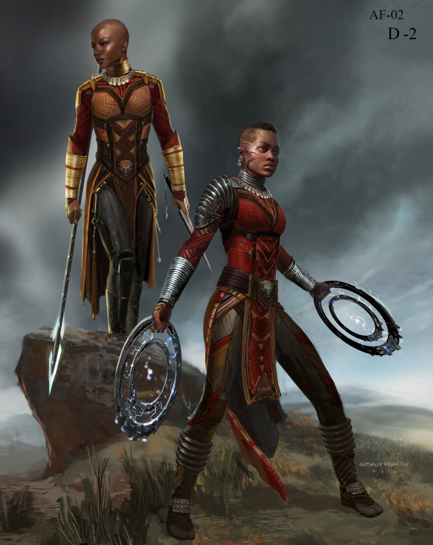 The armor worn by the Dora Milaje — Wakanda's elite female guard — draws on traditions from Kenya, South Africa and Namibia.
