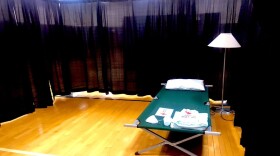 A temporary shelter space at the Over-the-Rhine Recreation Center to provide housing for homeless individuals experencing COVID-19 symptoms.