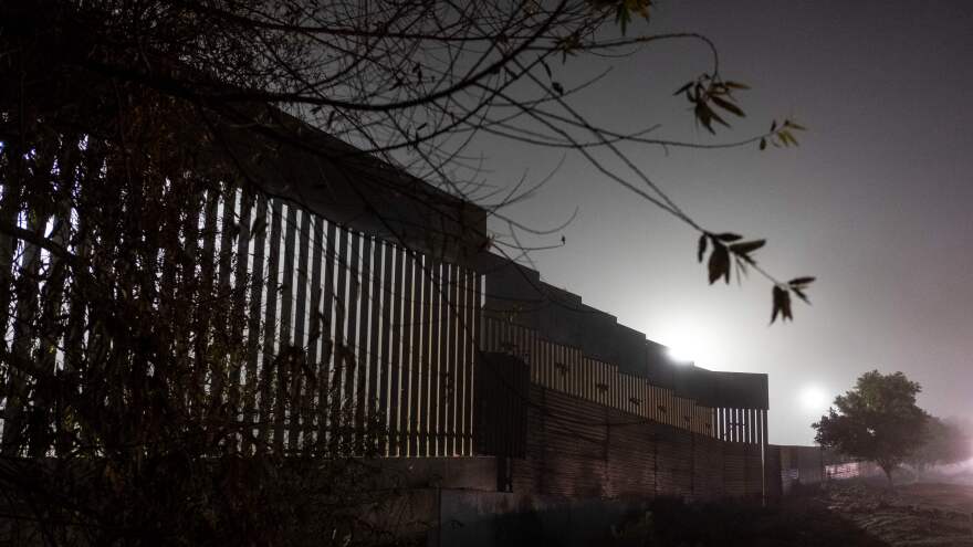 A reinforced section of the U.S.-Mexico border fence is seen from Tijuana, Mexico. President Trump seems to be flexible on the materials that would be used, as he has reportedly talked about steel slats and even tweeted a cartoonlike rendering of such an idea.