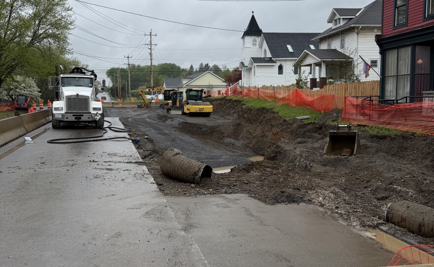 Excavation and removal of contaminated soil by the Department of Environmental Conservation is ongoing.