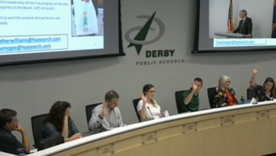 In a 4-3 vote, members of the Derby school board rejected a proposed strategic plan for the district over calls for diversity, equity and inclusion. Voting against the plan were Andy Watkins, Jennifer Neel, Mike Blankenship and Robyn Pearman.