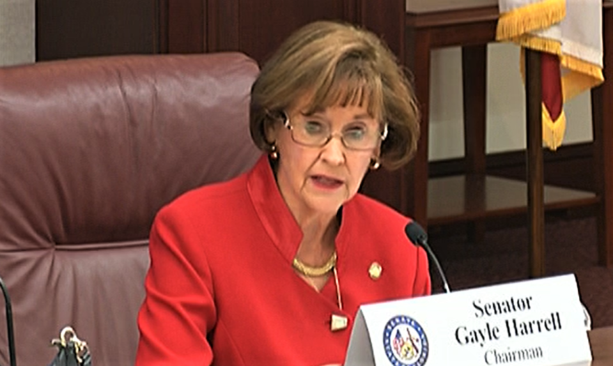 State Sen. Gayle Harrell introduced Senate Bill 100 at the a meeting of the Transportation Committee on Wednesday. Image: Florida Channel