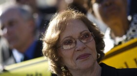 Former First Lady Rosalynn Carter attends a rally at the US Capitol in March 2008 when she helped get the mental health parity law enacted. Carter died on Nov. 19 at age 96.