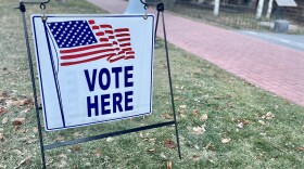 A sign shows voters where to cast their ballots at the Pitkin County administration building on Tuesday, Nov. 7, 2023. Education was the focus of this year’s local elections, with several school board seats up for grabs in districts from Aspen to Rifle.