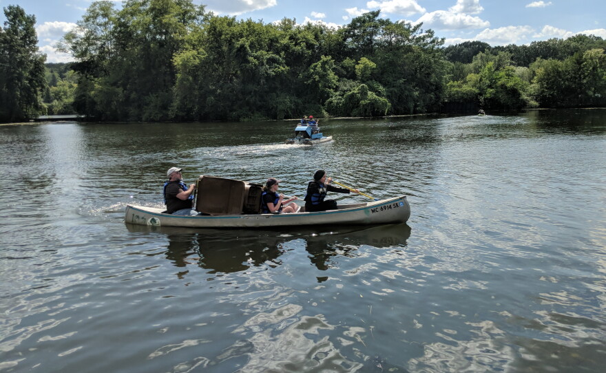 Volunteers for the Huron River Cleanup Program.