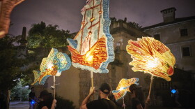Illuminated laterns will be floating in Vizcaya Museum and Gardens on Saturday.