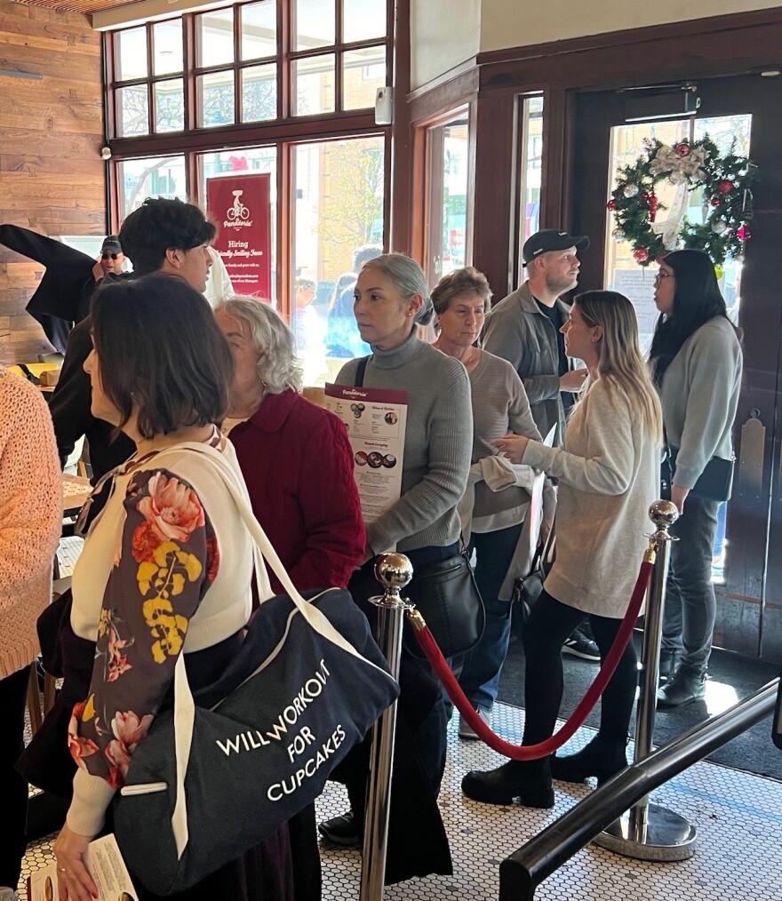 La Panadaria patrons form a line to be seated at the ever popular San Antonio, Texas diner