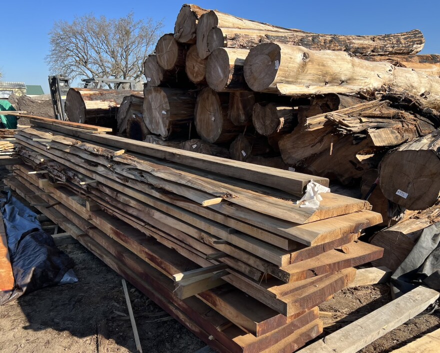 Fire damaged cedar from the Sierras lives on as newly milled wood at Pacific Coast Lumber