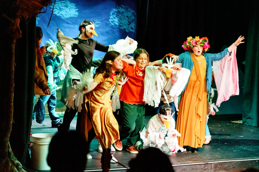 Kids in a play.