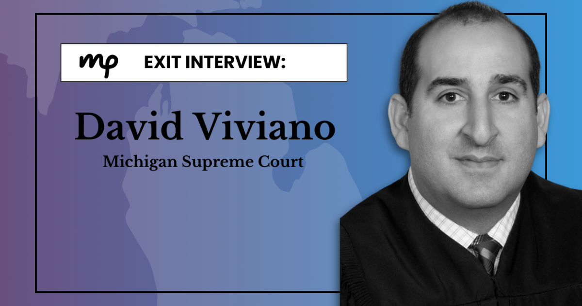 Michigan Supreme Court Justice David Viviano discusses his departure