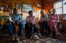 Neighbors meet in Diane Cobb’s living room to discuss the impacts of Meta’s data center in Holly Ridge, Louisiana, on Saturday, February 28, 2026.