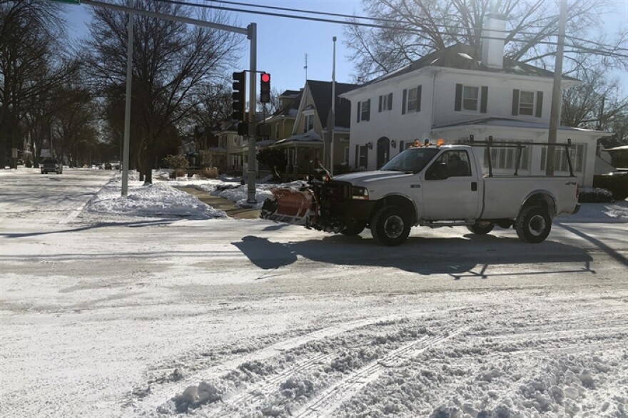 Dangerous sub-zero temperatures and massive snow accumulation across Illinois prompted Gov. JB Pritzker to issue a disaster proclamation for the entire state on Tuesday. Pictured is the snowfall in Springfield.