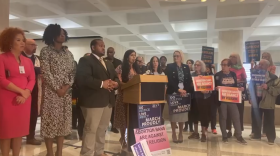 Anna Eskamani speaks along with faith leaders of Florida Monday (4/17/23) afternoon during a joint reproductive freedom press conference in Tallahassee.