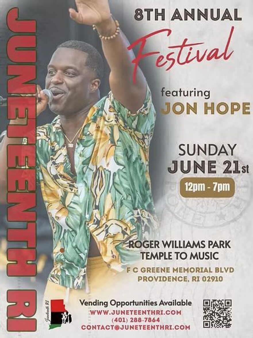Jon Hope is the headliner for this years Juneteenth Festival in Roger Williams Park