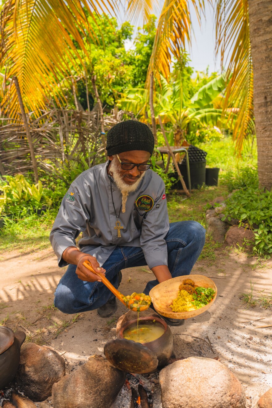 Nevis Sun Tours participants enjoy a Rastafarian vegan culinary experience