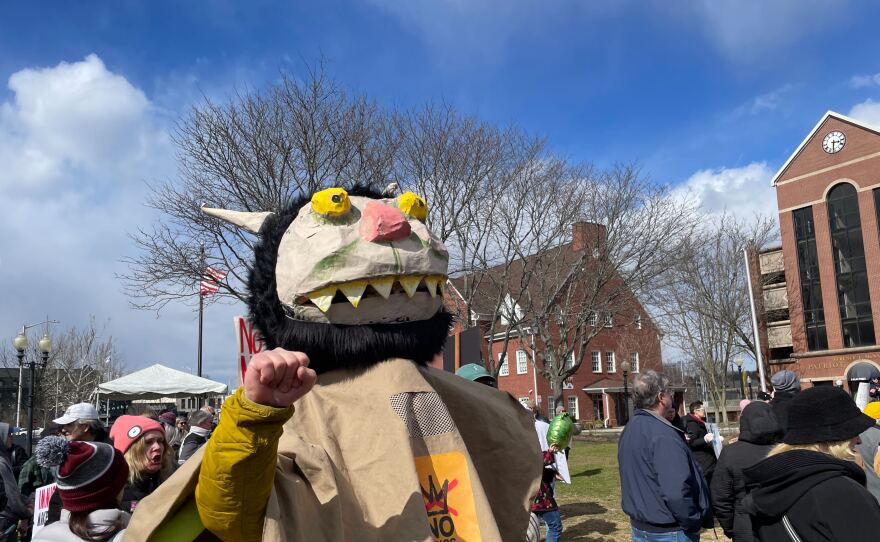 "No Kings" protest in Danbury, Connecticut on Saturday, March 28, 2026.