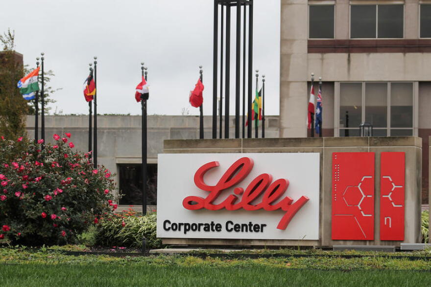 Eli Lilly's Corporate Headquarters in Indianapolis. The company has agreed to supply an initial 300,000 doses of its COVID-19 antibody drug to the U.S. government to be distributed across the country.