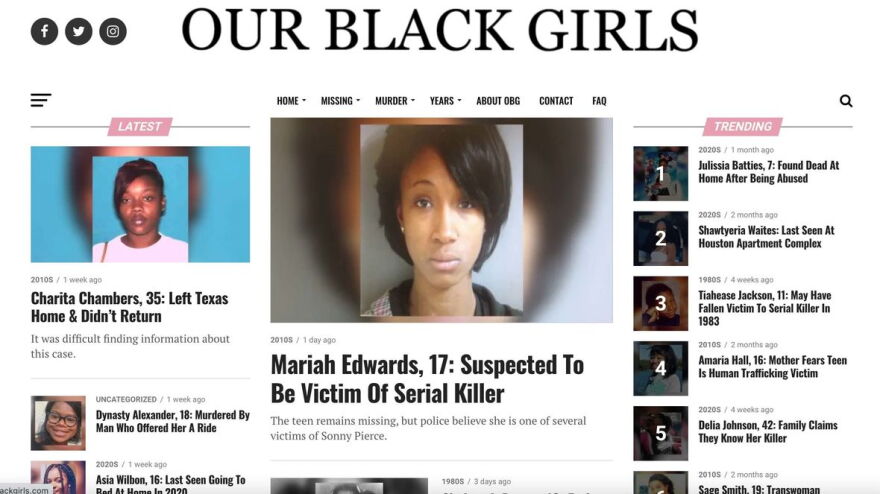 ourblackgirls.com/Screenshot by NPR