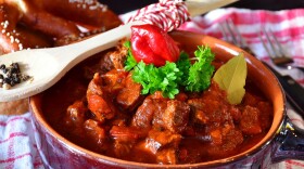 Hungarian beef goulash. RitaE, CC0, via Wikimedia Commons