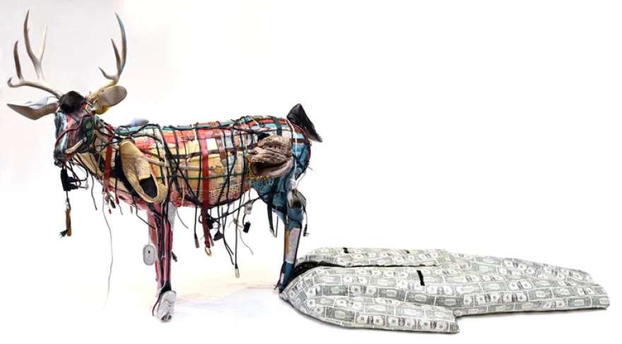 Little's work "Buck Passing" is among the works on display as part of "Fields of Green".