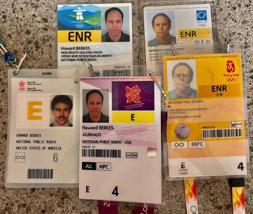 Press badges.