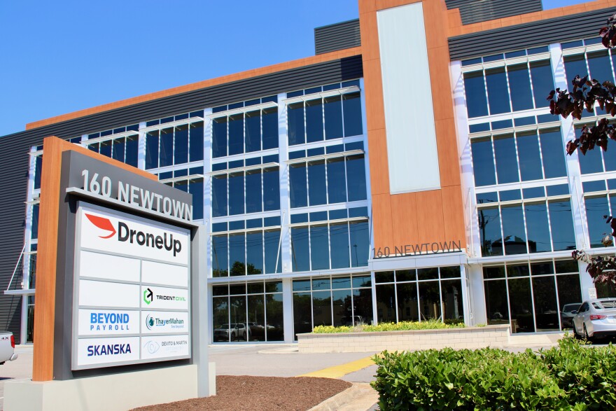 Former Virginia Gov. Glenn Youngkin announced an expansion of DroneUp's headquarters on Newtown Road in Virginia Beach in 2022. It was expected to create more than 500 jobs.