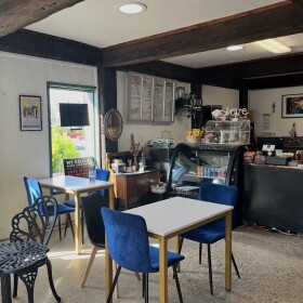 Phoenix Dripp Cafe dining room inside the Oregon Cheese Cave.