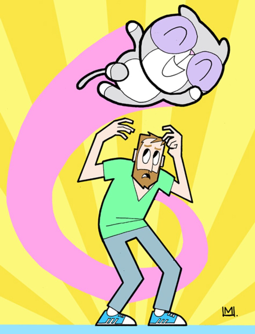 Mike and Ella in the style of Powerpuff.