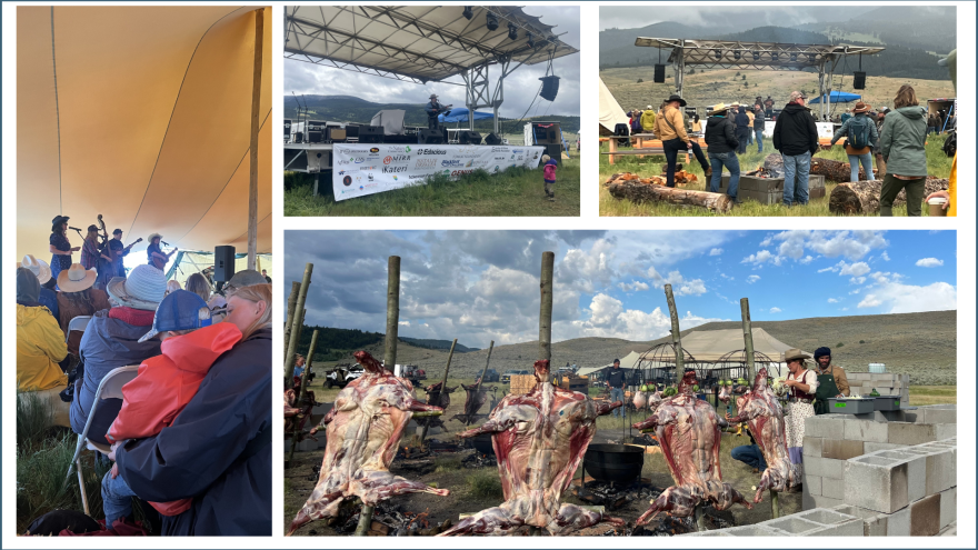 A collage shows images of people enjoying various community events.