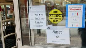 A Walgreens in Downtown Cincinnati posted its social distancing guidelines for customers in April.