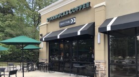 Photo by Paul Bibeau. The Starbucks on Oyster Point Road in Newport News, where several workers announced plans to unionize.