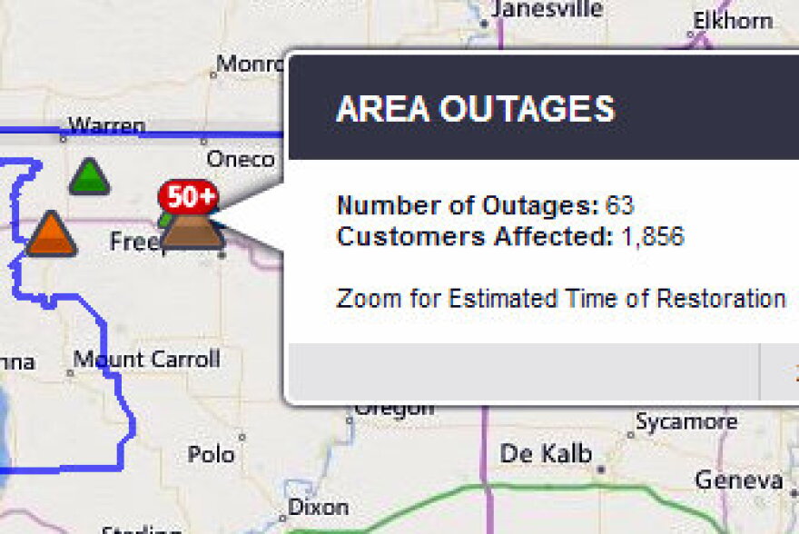 Power Out For Thousands in Northwest Illinois After Monday's Storms ...