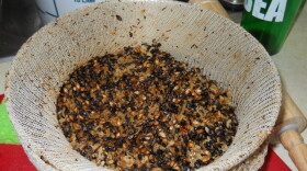 After crushed hops, oats, and barley are stewed in the brew, the spent grains are removed. Homebrewer Jon Peck added them to his homemade bread recipe.