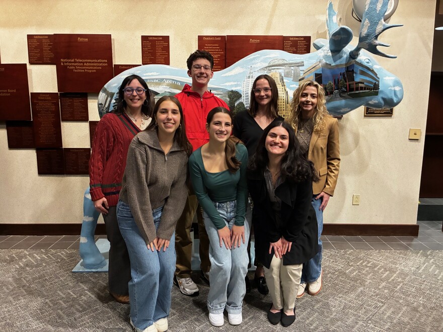 YAAC Cohort 1: From left to right: Gracie Wenner, Reed GianGrasso, Caroline Stenard, Madeline Dorobiala, Hailey Muscarella, Emma Gillies, Violet Ceppaglia.