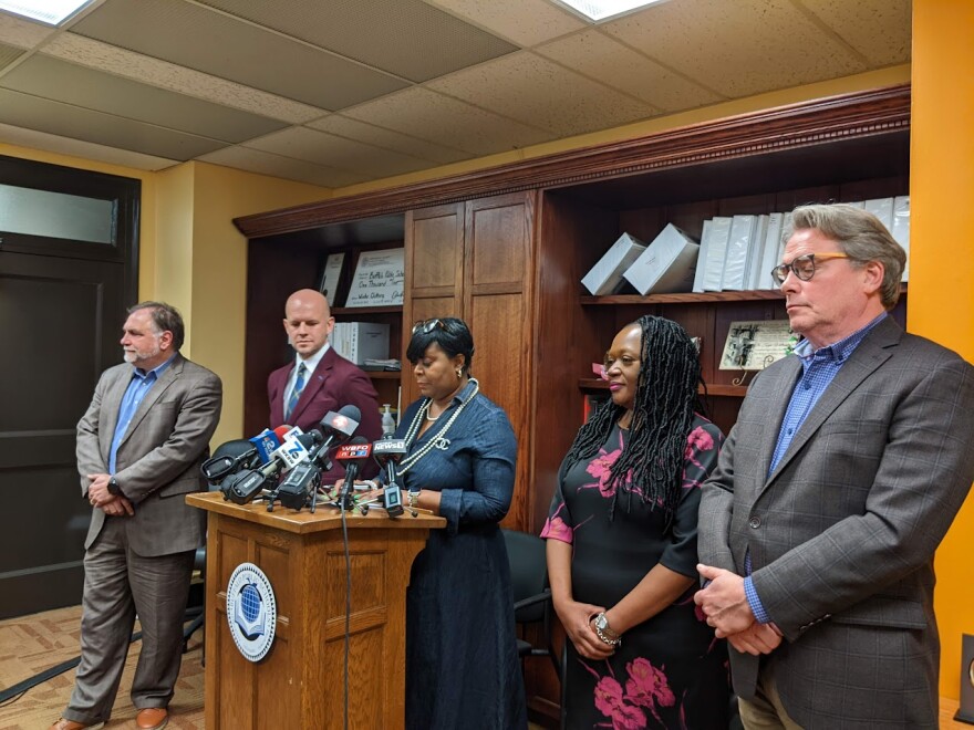 Buffalo Schools Superintendent Tonja Williams and her bargaining team