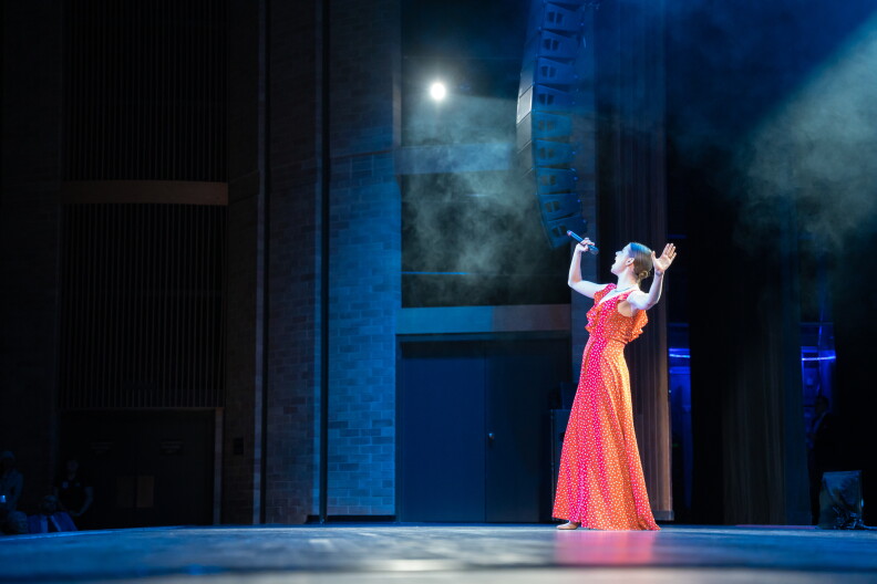 From Disney's Frozen on Broadway, Charissa Hogeland performs "Let It Go" at the Broadway Season Reveal Party.