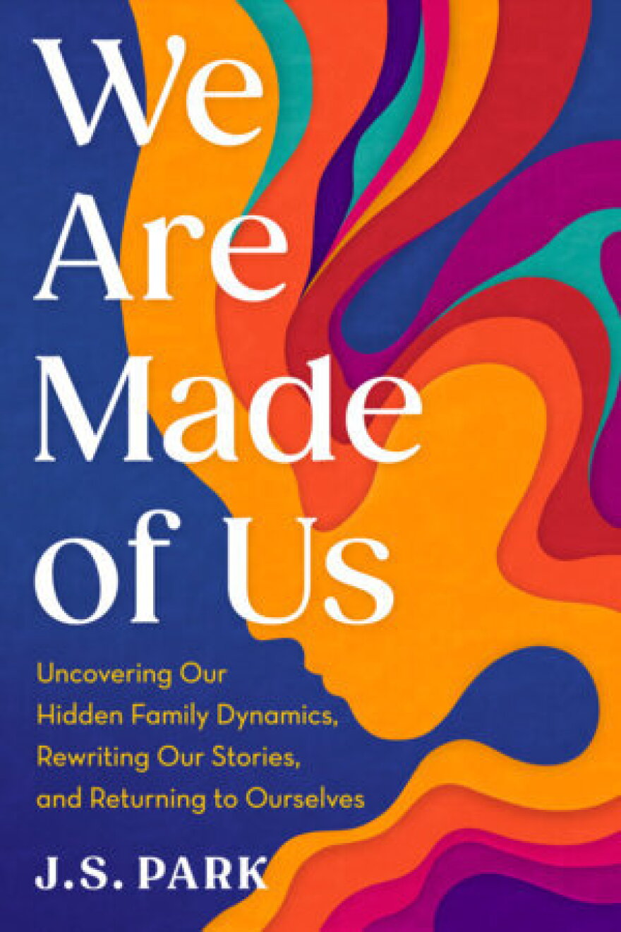 A multi-colored book cover that reads "We Are Made of Us by J.S. Park"