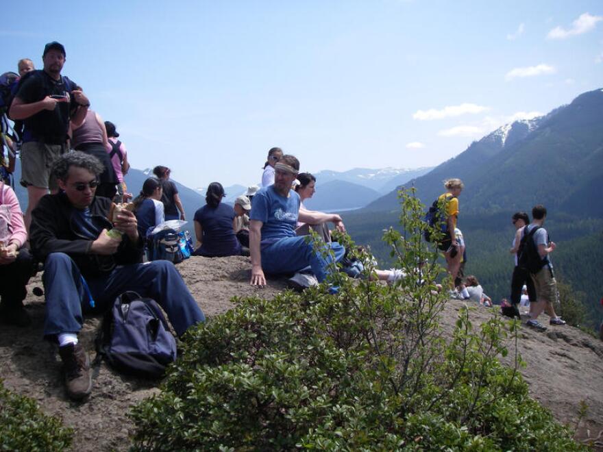 Hikers at Rattlesnake Ledge. The number of visitors to this trail have been increasing over the last years. FLICKR PHOTO/MATT KOWALCZYK (CC BY NC 2.0)/HTTPS://FLIC.KR/P/6UNAK9