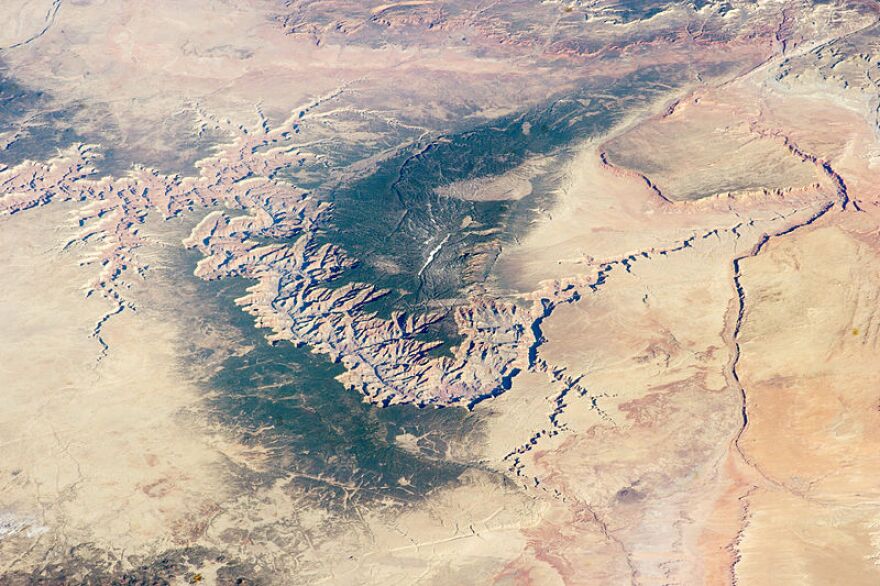 astronaut's view of the Grand Canyon