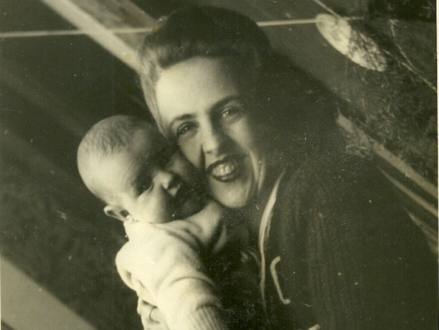 Grandma Sara Garcia holds Jasmine's mother, Marta.