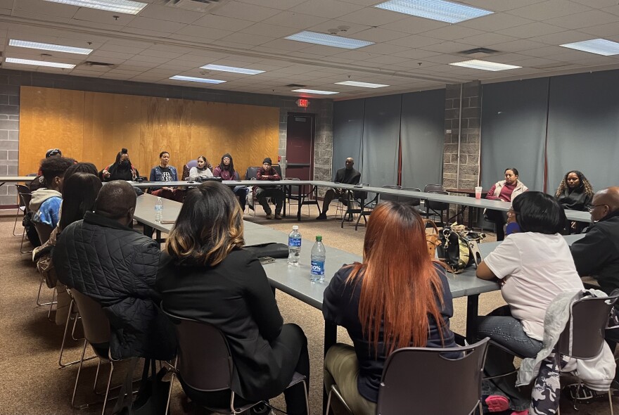 Parents, students, alumni, and various civil rights groups met Wednesday night at the Greg / Klice Community Center to discuss racism at University Academy, an area public charter school.