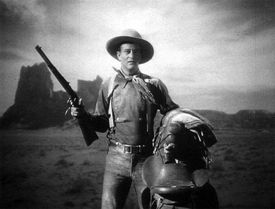 John Wayne starred in John Ford's 1939 \"Stagecoach,\" filmed in Monument Valley, Utah.